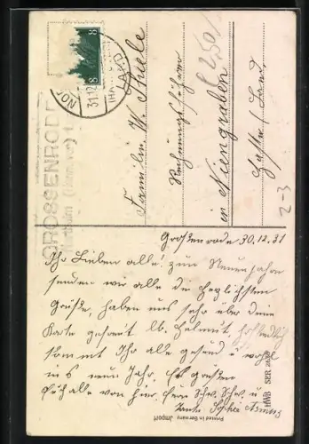 AK Knabe als Briefträger