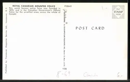 AK Royal Canadian Mounted Police, Polizei
