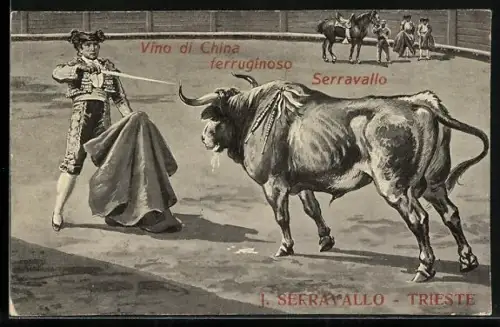 AK Reklame für J. Serravallo Vino di China ferruginoso
