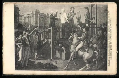 Künstler-AK Exécution de Louis XVI. 1793, französische Revolution