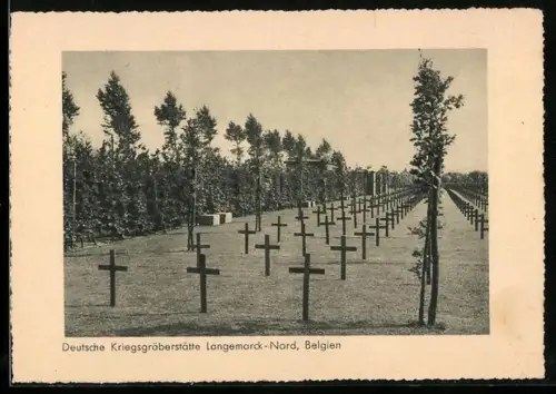 AK Deutsche Kriegsgräberstätte Langemarck-Nord
