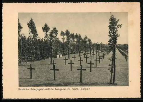 AK Deutsche Kriegsgräberstätte Langemarck-Nord