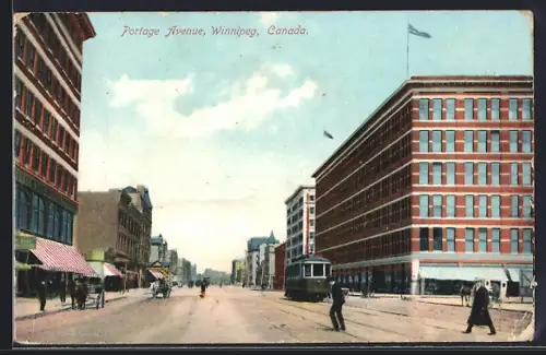 AK Winnipeg, Portage Avenue, Strassenbahn