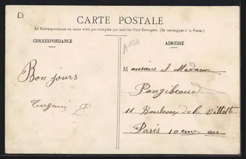 AK Montmorency, L`Orangerie, Strassenbahn