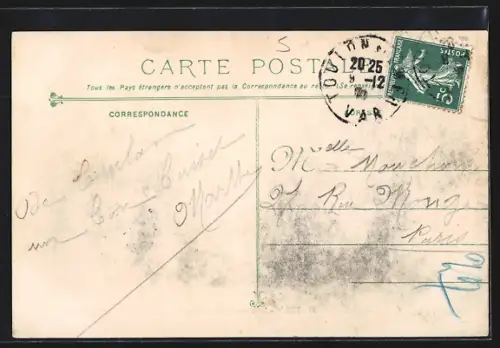 AK Toulon, Boulevard de Strasbourg, Strassenbahn