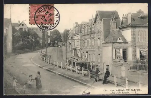 AK Havre, Strassenbahn, Route de Sanvic