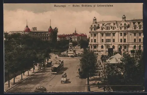 AK Burcuresti, Bulev. Bratianu si Universitatea, Strassenbahn