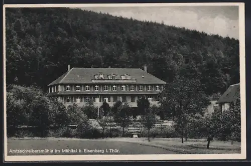 AK Eisenberg / Thür., Hotel-Pension Waldhaus Amtsschreibersmühle