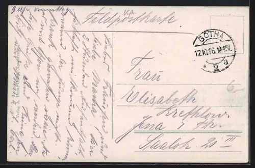 AK Gotha, Partie am sommerlichen Orangengarten