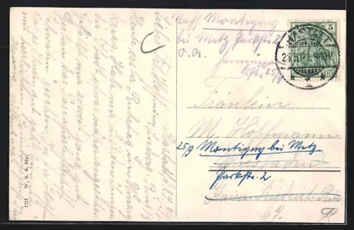 AK Rastatt i. B., Altes Festungstor mit Besuchern