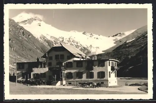 AK Fextal /Ober-Engadin, Hotel Fex mit Bergpanorama