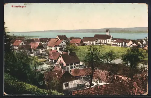 AK Ermatingen, Ortspartie mit Kirche