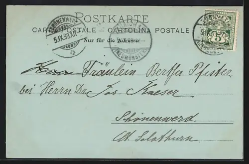 Mondschein-AK Zürich, Schweizerisches Landesmuseum aus der Vogelschau