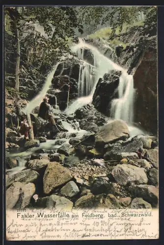 AK Fahler Wasserfälle /bad. Schwarzwald, Blick auf Wasserfall, Wasserfall
