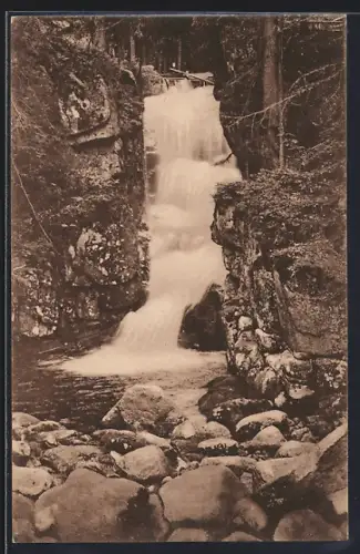 AK Riesengebirge, Hainfall, Wasserfall