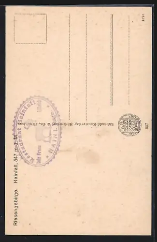 AK Riesengebirge, Hainfall, Wasserfall