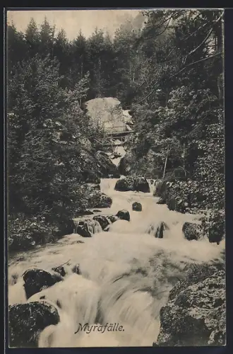 AK Myrafälle, Blick auf den Wasserfall, Wasserfall