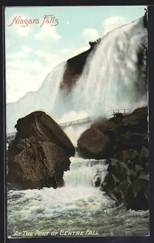 AK Niagara Falls, At the Foot of Centre Fall, Wasserfall