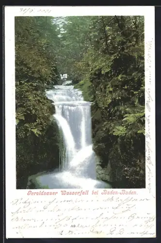 AK Geroldsauer Wasserfall, Partie am Wasserfall, Wasserfall