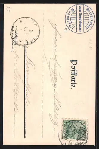 AK Geroldsauer Wasserfall, Partie am Wasserfall, Wasserfall