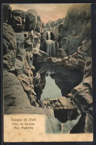 AK Prov. de Cordoba, Cascada de Olain, Wasserfall