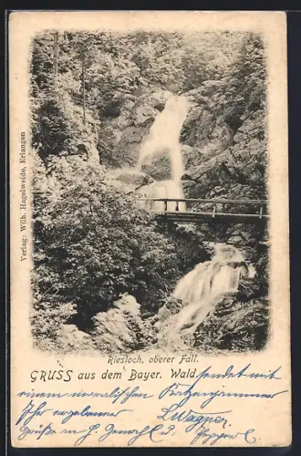 AK Riesloch /bayr. Wald, Oberer Fall, Wasserfall