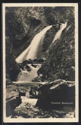 AK Ravenna-Wasserfall, Bachpartie am Wasserfall, Wasserfall