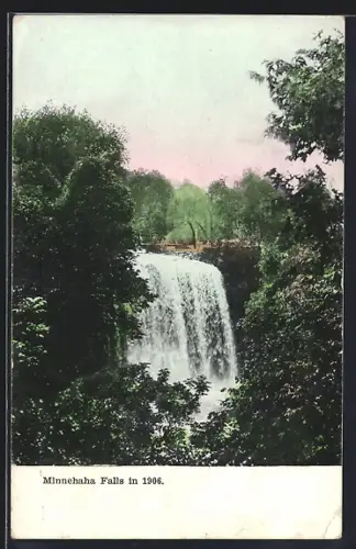AK Minnehaha Falls, Gesamtansicht vom Wasserfall, Wasserfall