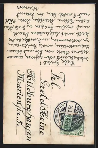 Foto-AK R & K / L Nr. 4741/1: Junge Frau mit Rose im Haar