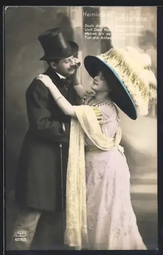 Foto-AK R & K / L Nr. 4376/3: Paar tanzt heimlich zusammen