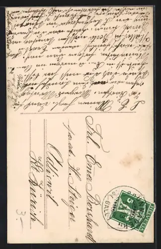 Foto-AK R & K / L Nr. 5507/3: Elegante Dame mit Blumen