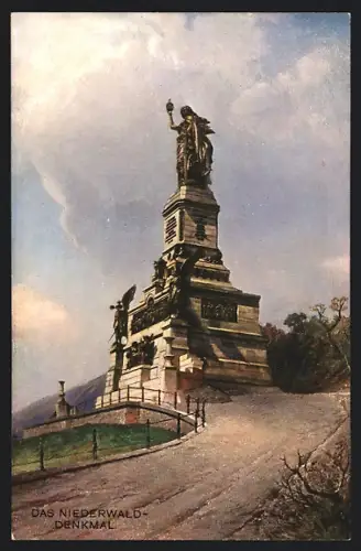 AK Rüdesheim, das Nationaldenkmal auf dem Niederwald