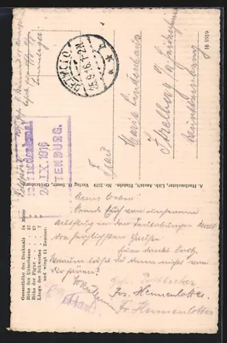 AK Detmold /Teutoburger Wald, Hermanns-Denkmal mit Treppenaufgang