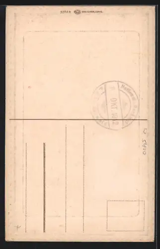 AK Niederwald, National-Denkmal mit Treppenaufgang