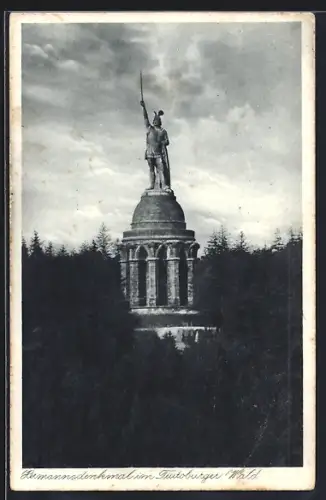 AK Blick auf Hermannsdenkmal im Teutoburger Wald