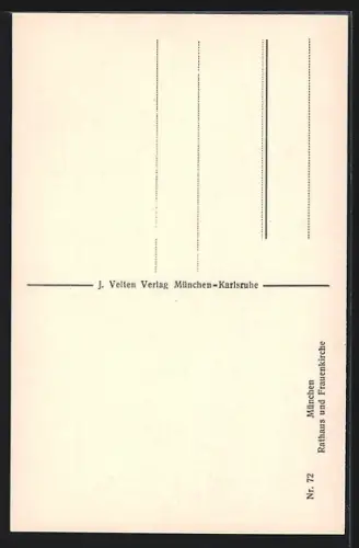 AK München, Rathaus und Frauenkirche