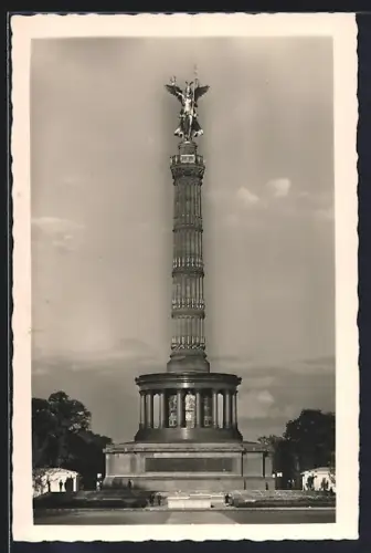 AK Berlin, Frontalansicht der Siegessäule