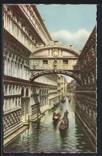 AK Venezia, Ponte dei Sospiri, Gondeln