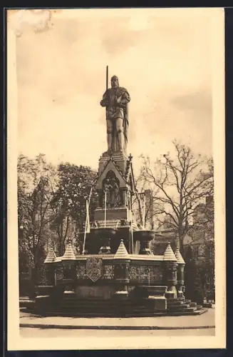 AK Berlin-Tiergarten, Ansicht vom Roland-Brunnen