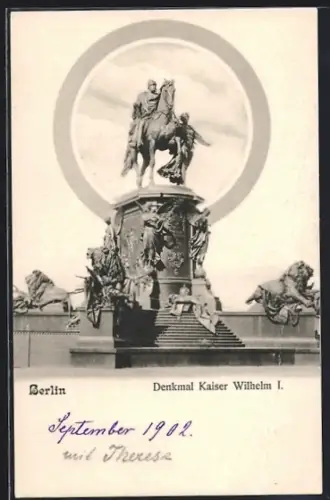 AK Berlin, Denkmal Kaiser Wilhelm I