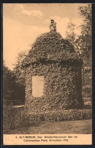 AK Alt-Berlin, der Wusterhausener Bär im Cöllnischen Park