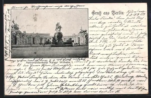AK Berlin, Nationaldenkmal Kaiser Wilhelm I.
