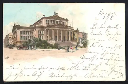 AK Berlin, Gendarmenmarkt, Königl. Schauspielhaus, Gendarmenmarkt