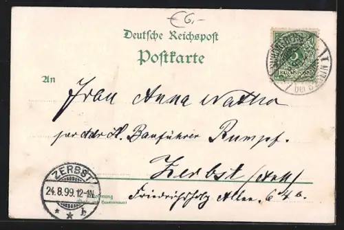 Lithographie Berlin-Tiergarten, Ortsansicht mit Siegessäule und Reichstagsgebäude