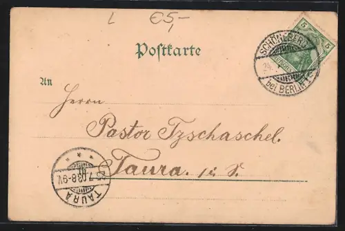 Lithographie Berlin, Partie am Gendarmenmarkt