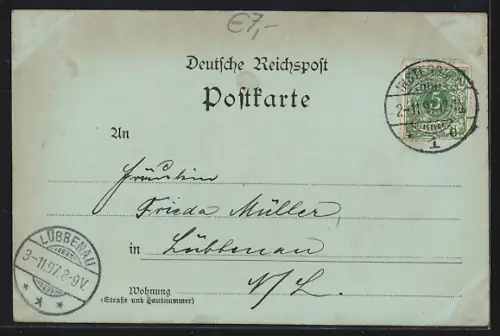 Mondschein-AK Berlin, Löwenbrücke im Tiergarten