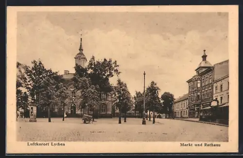 AK Lychen, Markt und Rathaus
