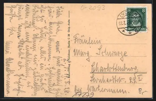 AK Lychen, Markt und Rathaus