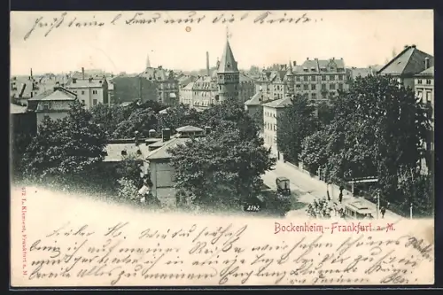 AK Frankfurt-Bockenheim, Strasse zur Bockenheimer Warte