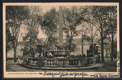 AK Frankfurt a. M., Kurfürstenplatz in Bockenheim